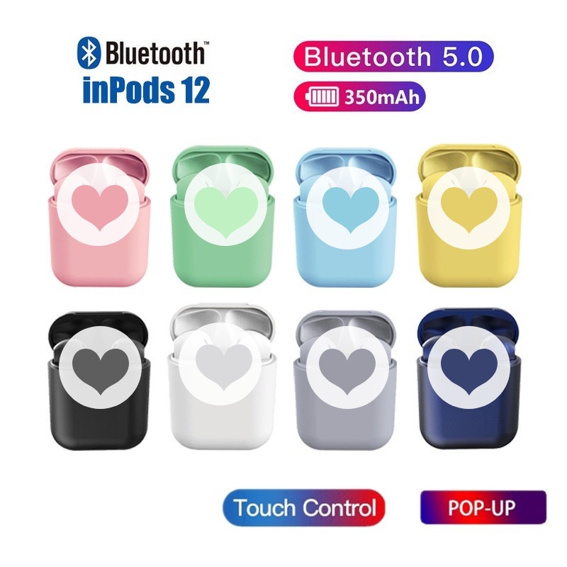 Tai Nghe Không Dây i12 Inpods 12 TWS YX-06 TWS Bluetooth 5.0 HIFI Cảm Ứng Điều Khiển