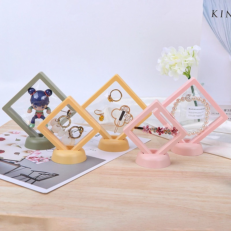 Hộp đựng trang sức trong suốt chống oxy hóa chống bụi tiện dụng 7x7cm