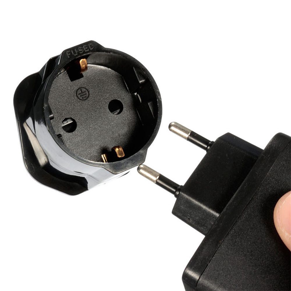 Phích Cắm Chuyển Đổi Eu 2 Pin Sang Uk 3 Pin