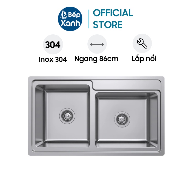 [FREESHIP HCM] Chậu Rửa Chén Hafele HS20-SSN2S90L 567.20.546 - Lắp Nổi - Hàng Chính Hãng - Bảo Hành 5 Năm