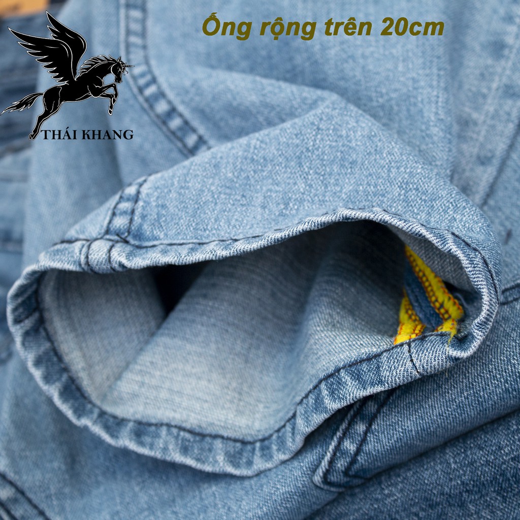 Quần bò nam ống suông co dãn trung niên đẹp vải cotton cao cấp hàng xuất khẩu loại quần jean nam form rộng QJ1 | BigBuy360 - bigbuy360.vn