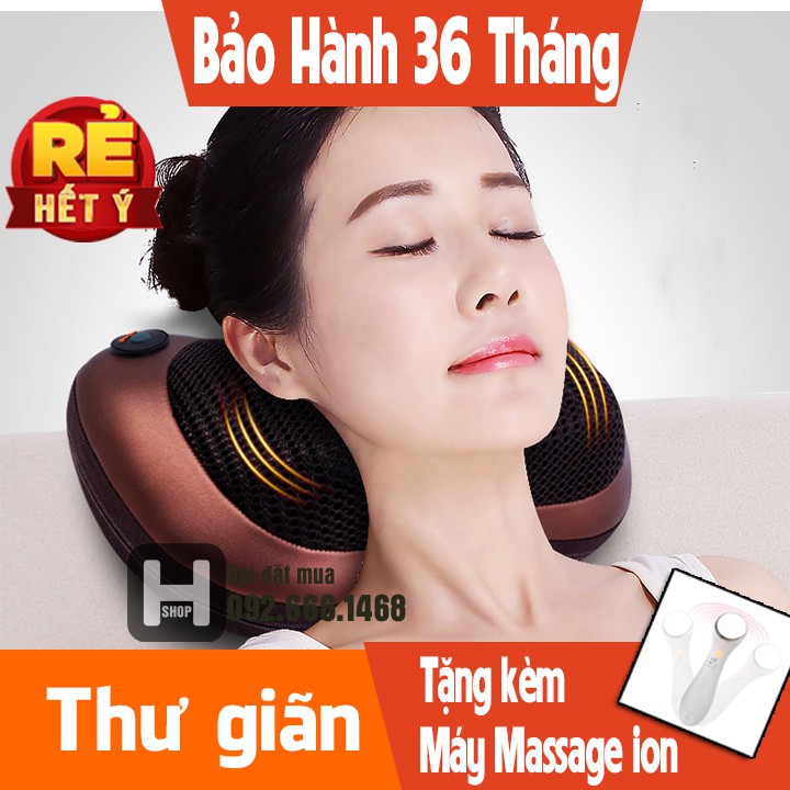 Gối Massage Hồng Ngoại 8 Bi CN Nhật Bản Thế Hệ Mới