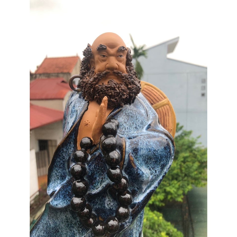 Tượng Đạt Ma quá hải cỡ lớn gốm phật sơn men bóng cao cấp- Tượng Đạt Ma Sư Tổ
