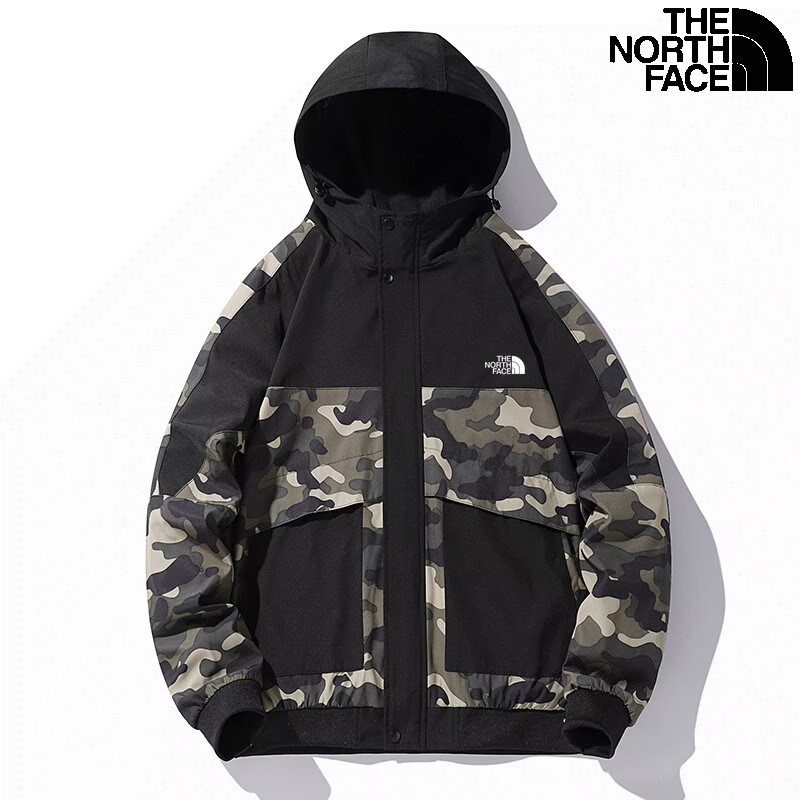 The North Face Áo Khoác Hoodie Dáng Rộng In Họa Tiết Rằn Ri Cá Tính