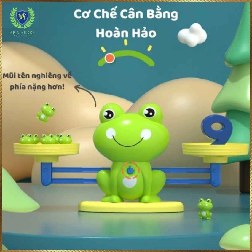 Bộ Ếch Cân Bằng Toán Học LIBRA FROG, Đồ Chơi Giáo Dục Thông Minh cho bé hỗ trợ học toán hiệu quả , AKA Store