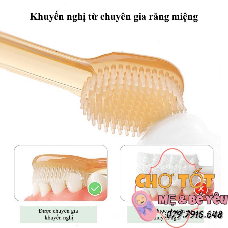 Set Rơ Lưỡi Và Bàn Chải Đánh Răng Silicon Siêu Mềm Cao Cấp Kèm Hộp Đựng