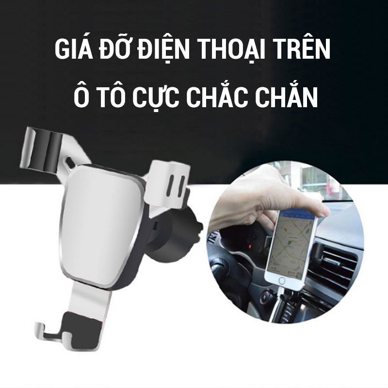 Giá đỡ điện thoại trên ô tô, kẹp điện thoại gắn cửa gió tiện dụng