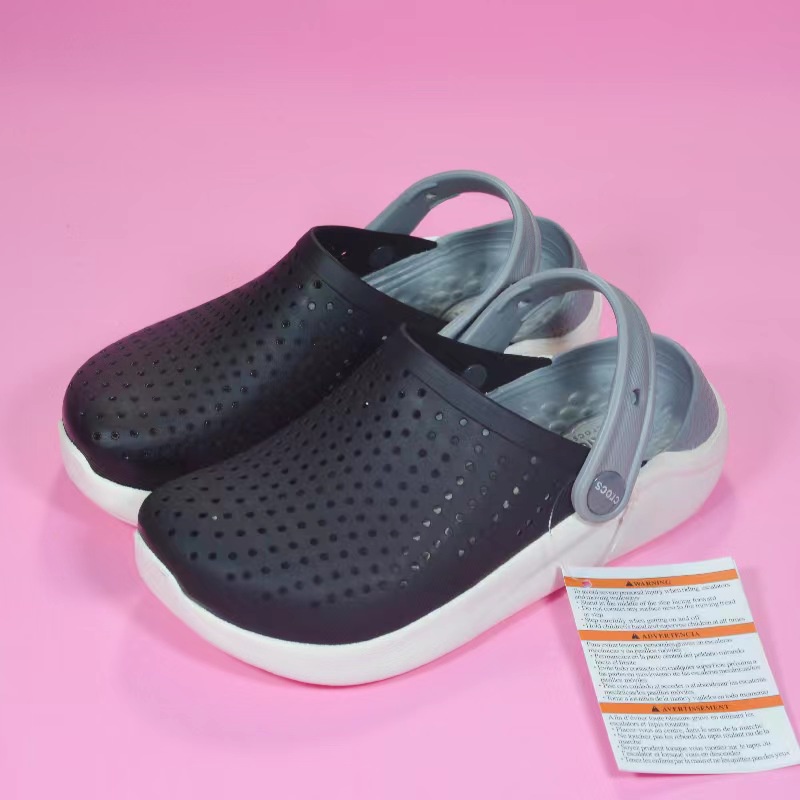 ☘ Dép Crocs Loại 3.0 Literide Kid (Tặng Jibbitz Sticker Full Box) - Cross, Dép Sục TN Medical