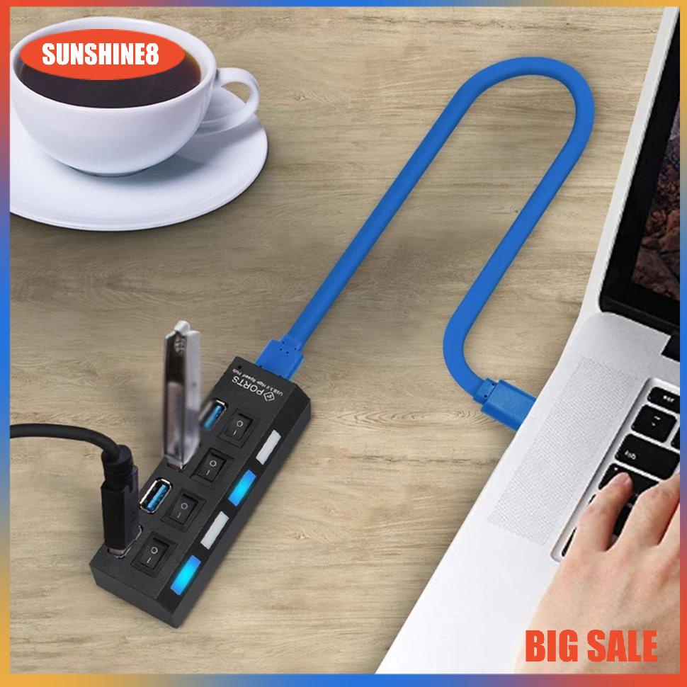 【SUN】Universal USB Hub 4 Cổng USB 2.0 Bộ sạc Tốc độ cao Mini Hub Socket Splitter
