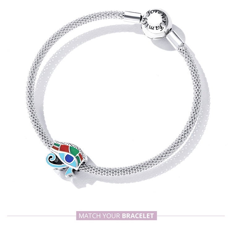 Mặt trang sức Bamoer Bạc 925 hình mắt Horus cổ điển dùng làm đồ trang sức đa năng