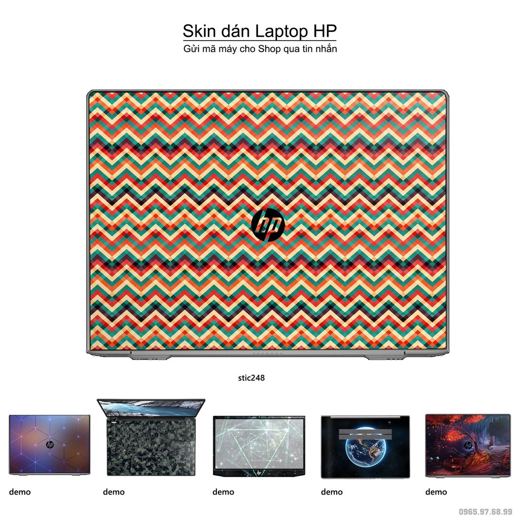 Skin dán Laptop HP in hình Chevron - stic249 (inbox mã máy cho Shop)