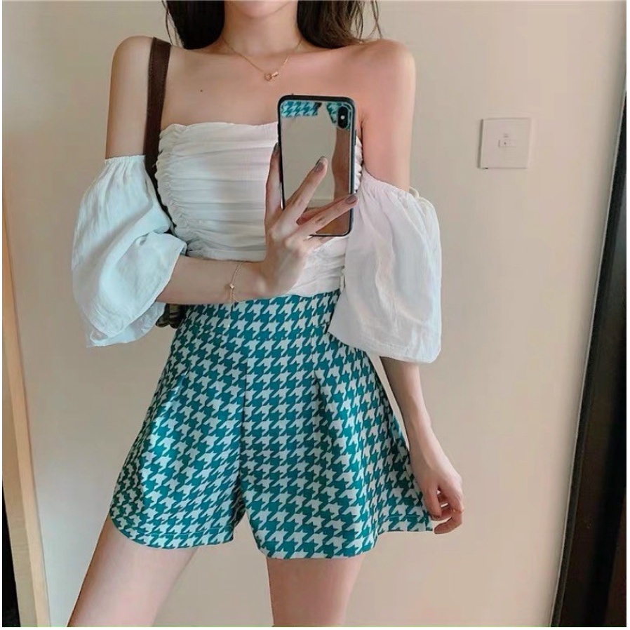 ÁO CROPTOP XỐP TAY PHỒNG - AK0023 | steven.factory