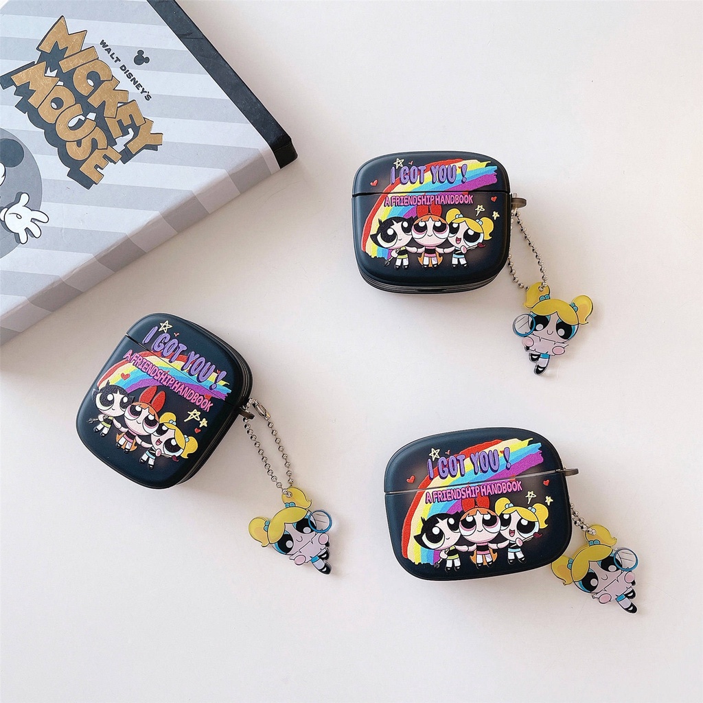 Vỏ Bảo Vệ Hộp Sạc Tai Nghe AirPods3 2021 3 Hình Oval Màu Cầu Vồng Dễ Thương