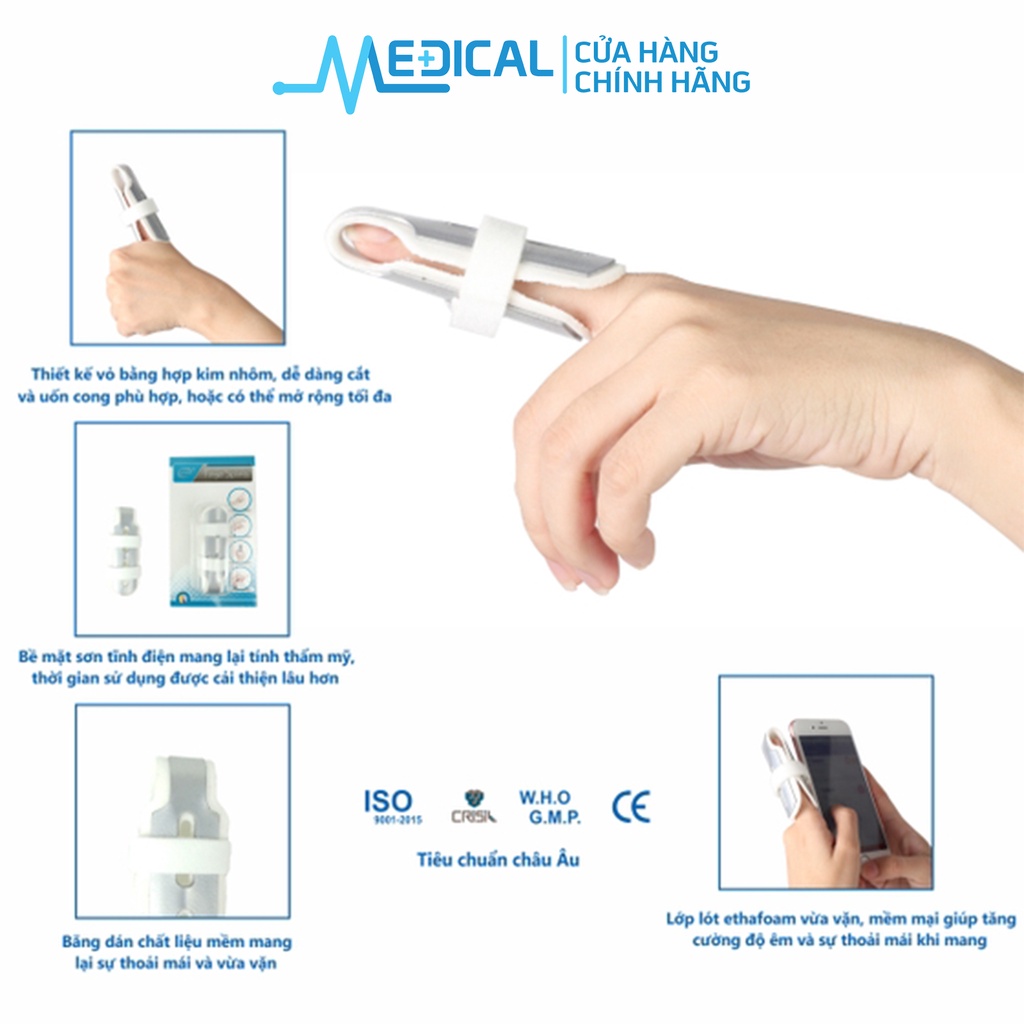 Nẹp ngón tay kín United Medicare E01 màu bạc - MEDICAL