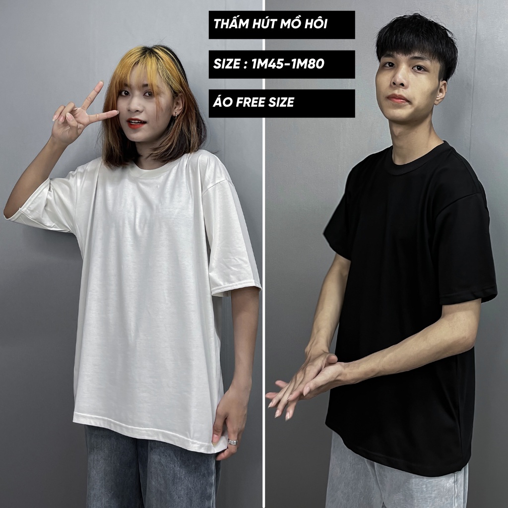 Áo Thun Trơn Unisex Nam Nữ, Áo Phông Trơn Basic Tee Form Rộng XESINU