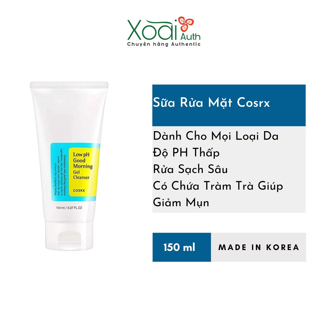 Sữa Rửa Mặt  Cosrx Low pH Good Morning Gel Cleanser - Phù Hợp Cho Mọi Loại Da 150ml