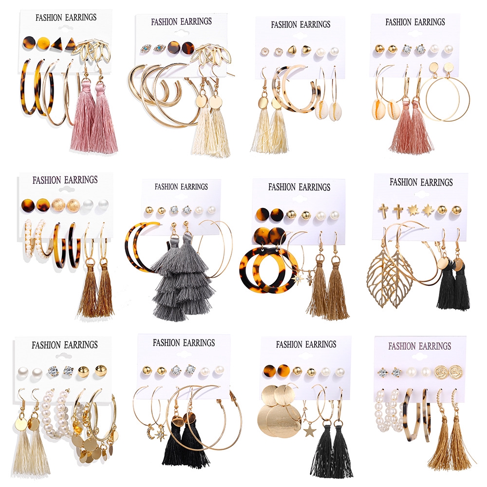 Bông Tai Kiểu Cổ Điển Phong Cách Bohemian Thời Trang Cho Nữ