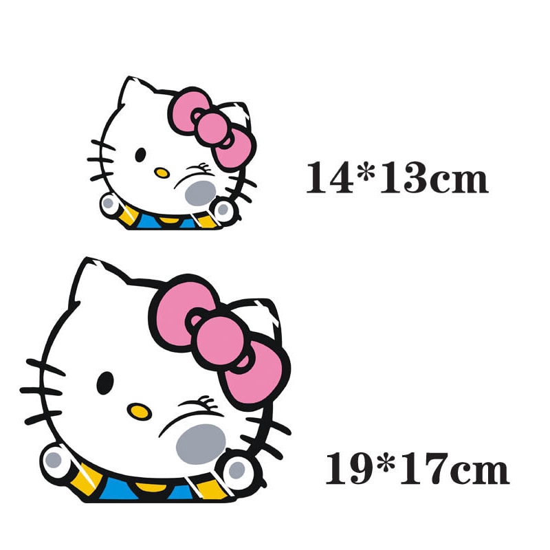 Miếng Dán Trang Trí Xe Hơi Hình Hello Kitty Dễ Thương