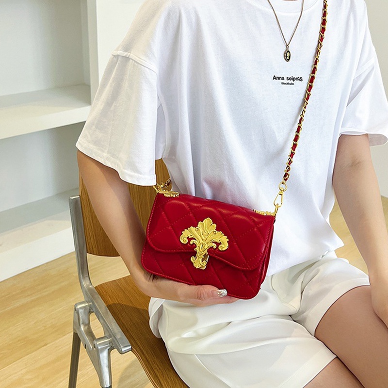 Túi Đeo Chéo Đính Kim Cương Giả Phong Cách Cổ Điển Thời Trang Cho Nữ