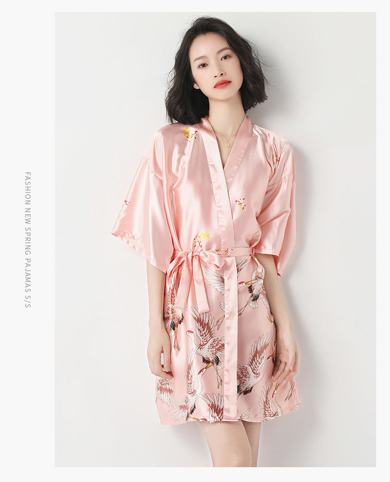  Áo Choàng Ngủ Phong Cách Kimono Gợi Cảm Cho Nữ