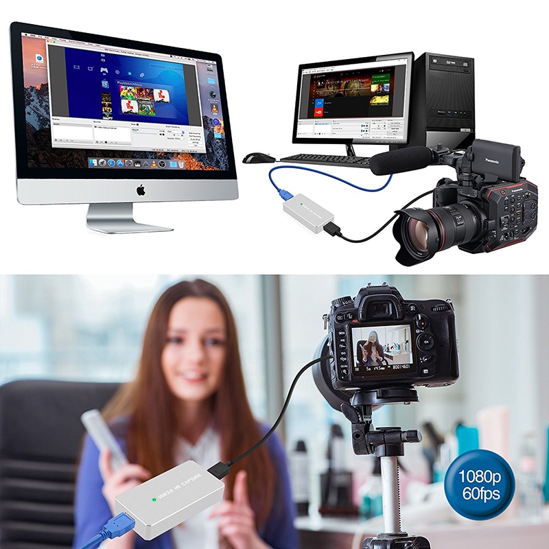 Trò chơi 60 khung hình / giây Ghi video HD Ghi hình HDMI Đầu vào USB 3.0 Đầu ra 1080P Phát trực tiếp Có thể OBS Studio, Hỗ trợ Windows Mac Linux Chia sẻ lên Twitch Youtube Hitbox ezcp287P