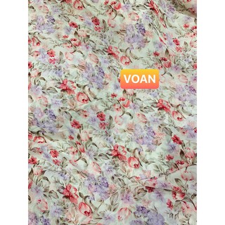 VẢI VOAN  HOA NHÍ - DÒNG VẢI THÔNG DỤNG - 1 MÉT X 1M5