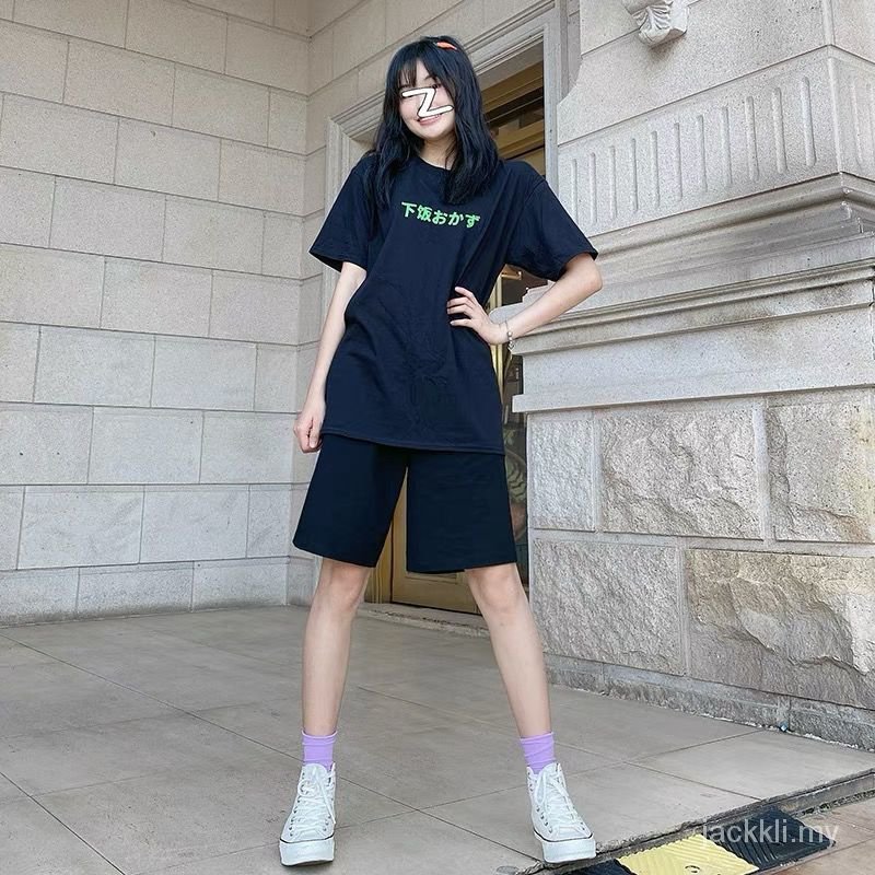 Đen Quần ngắn ống rộng Lưng Cao Phong Cách Hàn Quốc Thời Trang Mùa Hè Dành Cho Trẻ 2021 | BigBuy360 - bigbuy360.vn