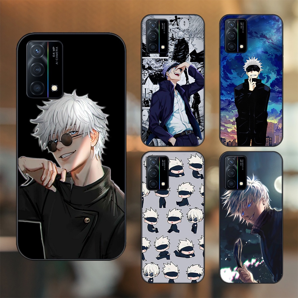 Ốp lưng Oppo K9 viền đen in hình Satoru Jujutsu Kaisen