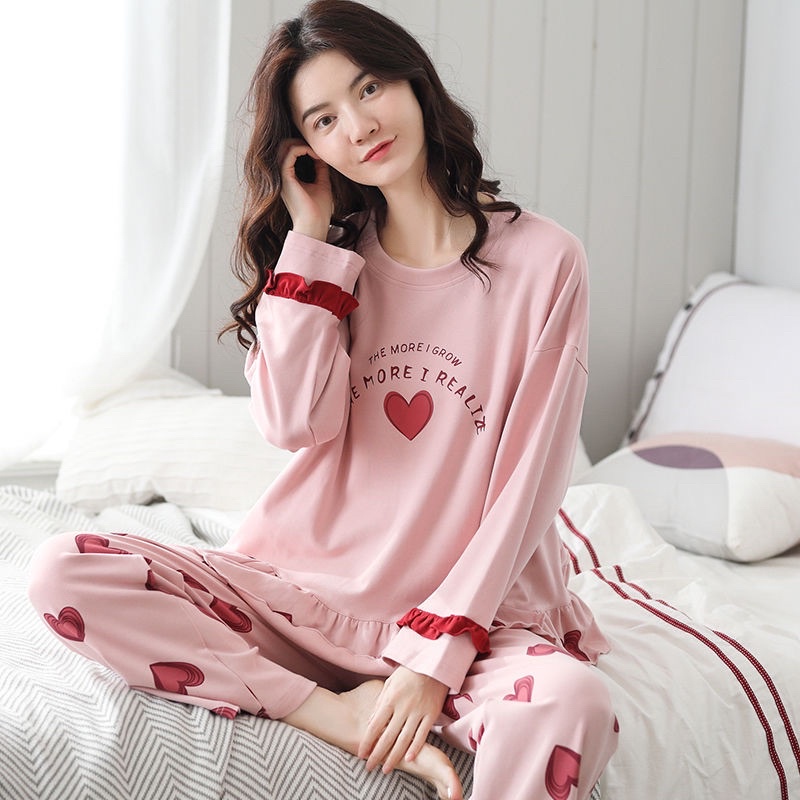 [Kèm Quà Tặng] Bộ Đồ Ngủ Thu Đông Nữ Cotton | BigBuy360 - bigbuy360.vn