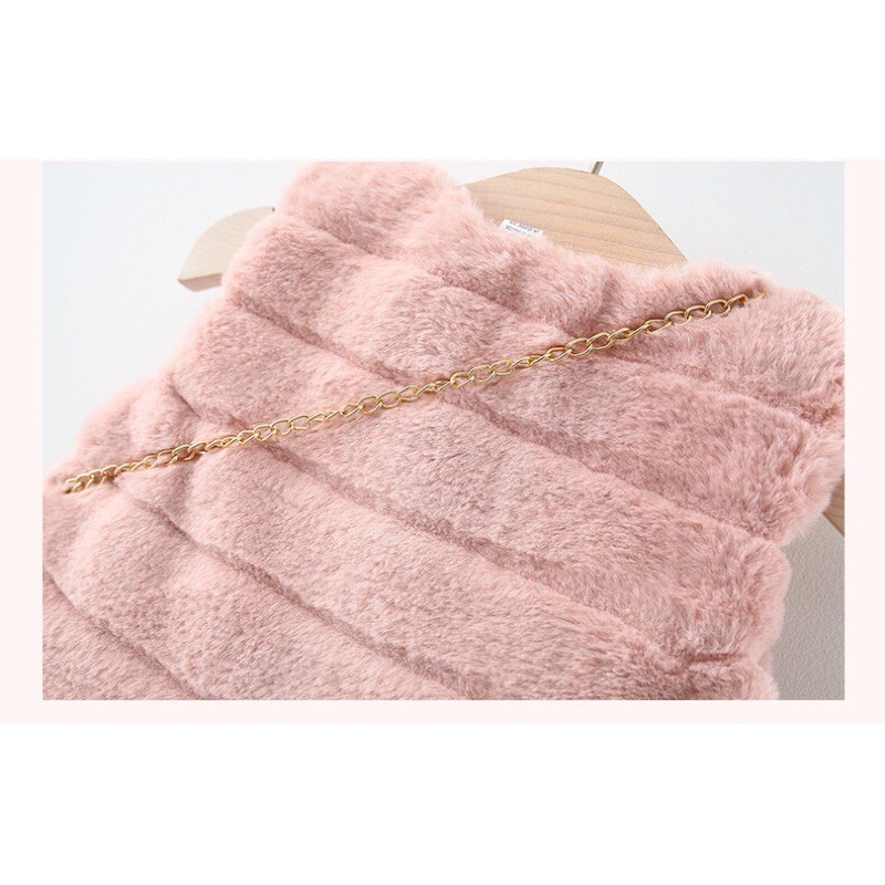 Áo khoác ấm cho bé gái vải tốt tặng túi đeo chéo dễ thương lông mềm mại từ 3-17kg - Áo cho bé gái vải bông cotton tốt