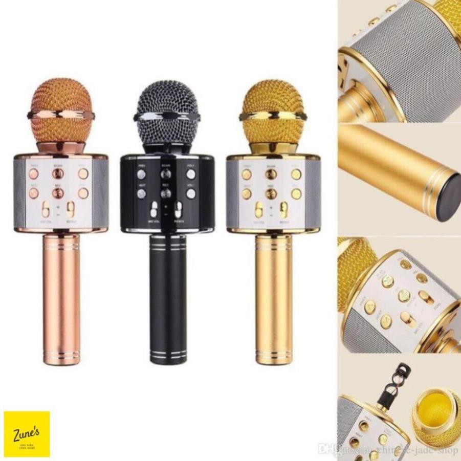 SIÊU SALE Micro Karaoke Loa Bluetooth WS-858 đa năng 6 trong 1-Hàng loại 1- Âm thanh rất hay