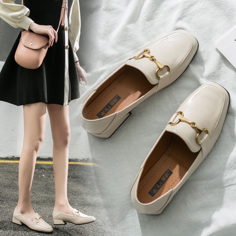 D350- giày tây nữ , giày lười nữ gót vuông phong cách Hàn Quốc | BigBuy360 - bigbuy360.vn