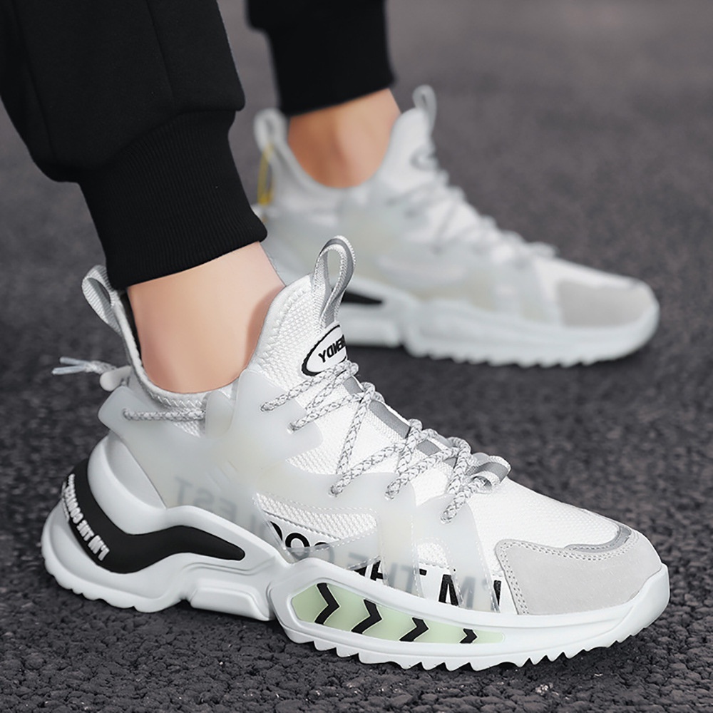 Giày Thể Thao Nam GEMI - Sneaker Màu Trắng - Đen - Xám, Giày Thể Thao Hoạt Động Ngoài Trời - G5095