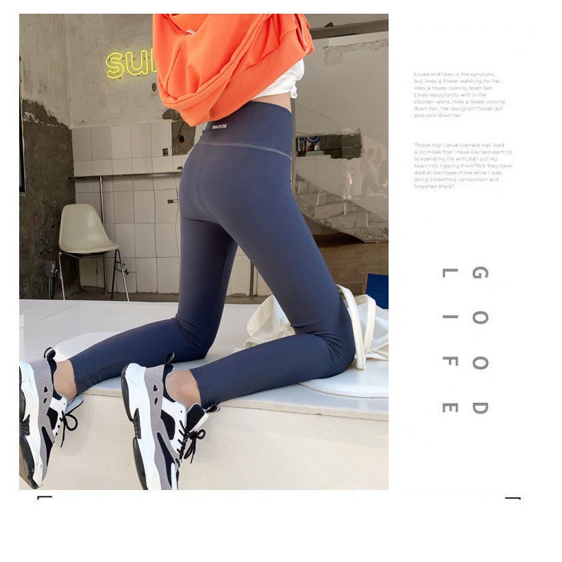 Quần Legging Tập Gym Nâng Mông In Chữ Siêu Đẹp HM07 Chichi.Quần Legging Nữ Cạp Cao freesize Siêu Mát Form Thể Thao