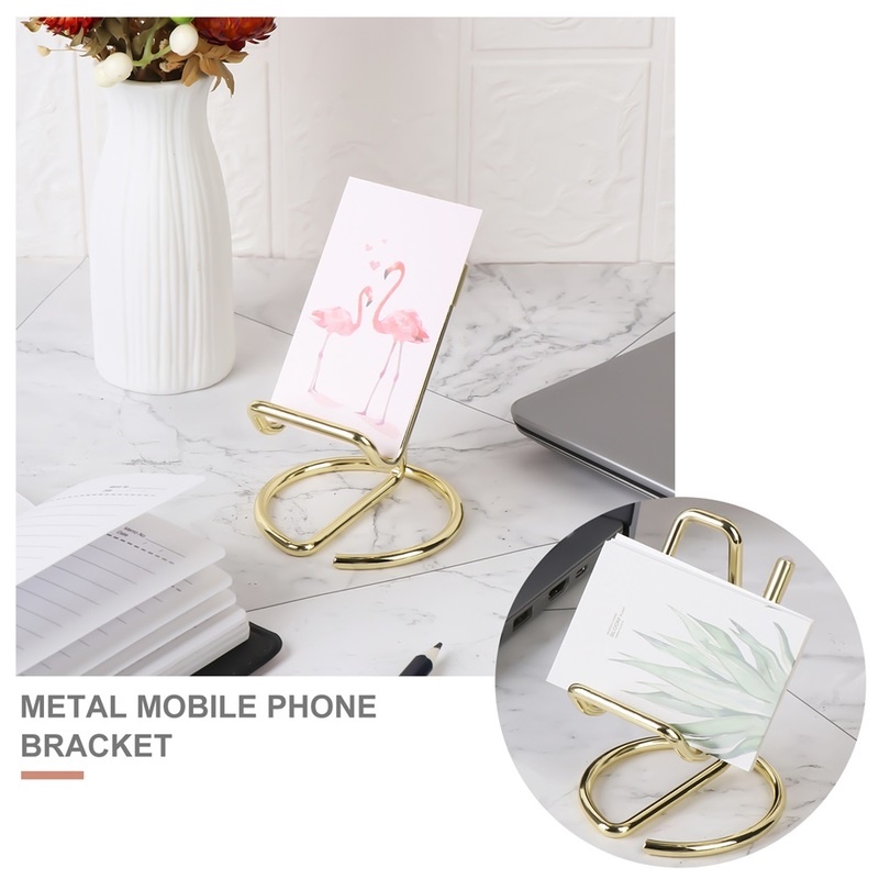 [Universal Creative Metal Desktop Phone Holder] [Portable Phone Stand] [Portable Desk Tablet Mobile Phone Stand ]