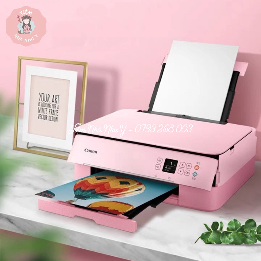 MÁY IN MÀU HỒNG CANON TS5380 CHÍNH HÃNG - KẾT NỐI WIFI IN MÀU, PHOTO, IN ẢNH, IN 2 MẶT , CÓ TIẾNG VIỆT BẢO HÀNH 12 THÁNG