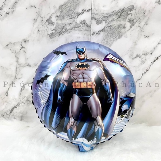 Bóng kiếng khiên tròn 45cm siêu anh hùng trang trí sinh nhật