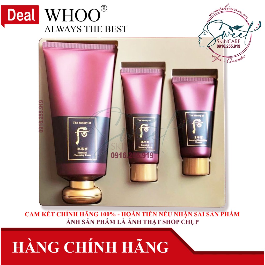 Set Sữa Rửa Mặt [whoo đỏ] Essential Foam Special