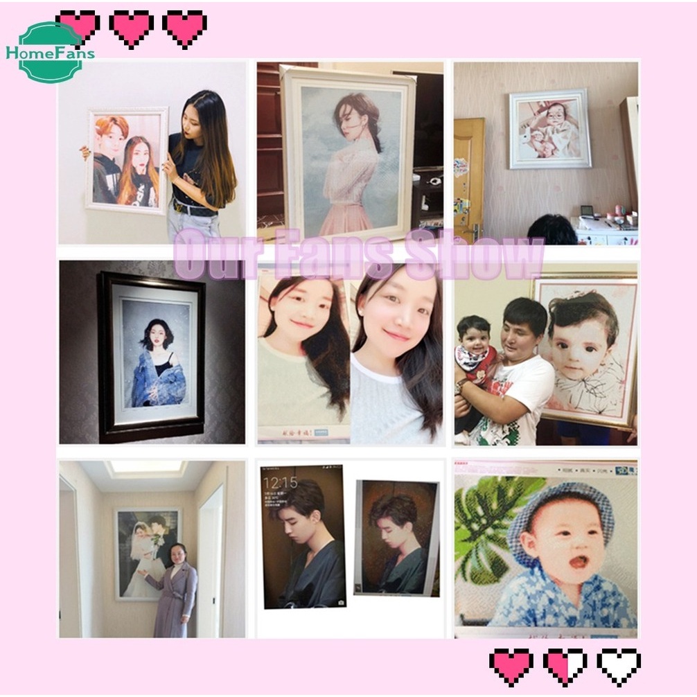 Bộ 11 Món Dụng Cụ Làm Tranh Đính Đá 5D DIY Hình Tròn / Vuông Họa Tiết Hoạt Hình