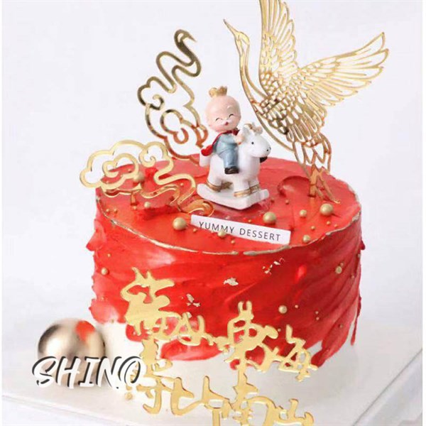 Topper hạc và đám mây