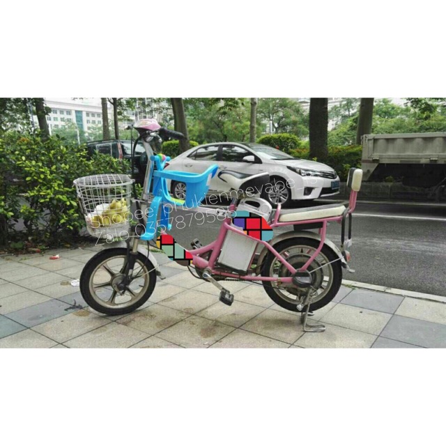GNT56-Ghế nhựa gắn khung xe đạp, xe đạp điện cho bé_mã D02