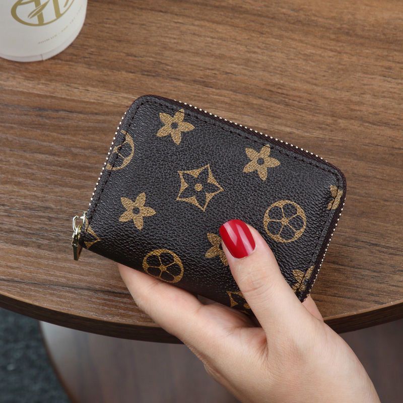 Ví Nữ Mini❤️Freeship❤️V Nữ Họa Tiết Có Khóa Kéo Nhiều Ngăn.Chất Da