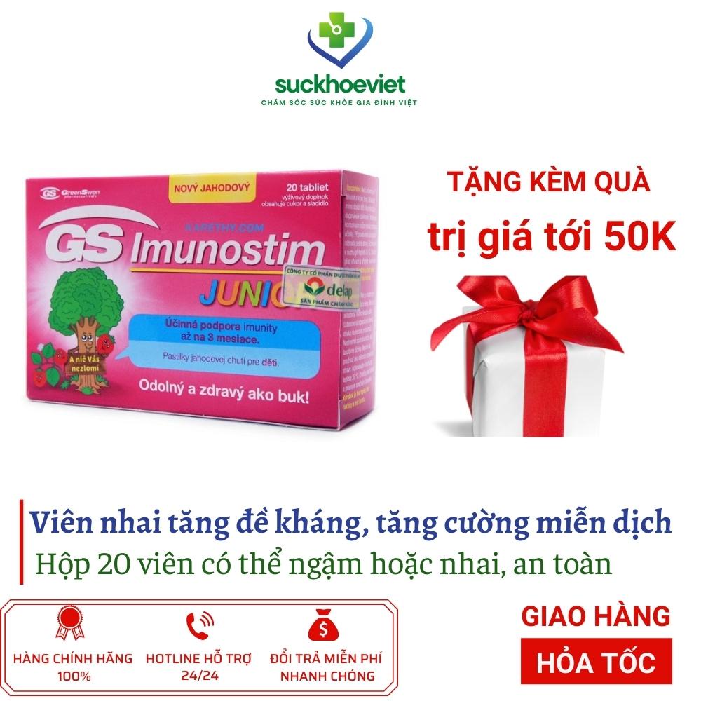 [GIÁ GỐC] GS Imunostim Junior - Hỗ trợ Tăng cường sức khỏe đường hô hấp - Hộp 20 Viên