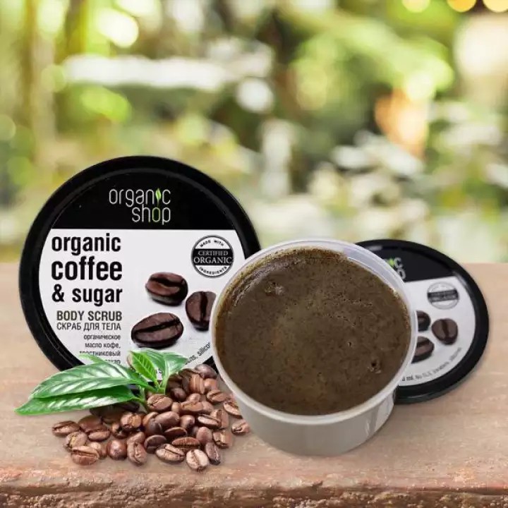 Tẩy Tế Bào Chết Toàn Thân Organic Shop Organic Coffee & Sugar Body Scrub 250ml (Hương Cafe)