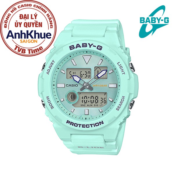 Đồng hồ nữ dây nhựa Casio Baby-G chính hãng Anh Khuê BAX-100-3ADR