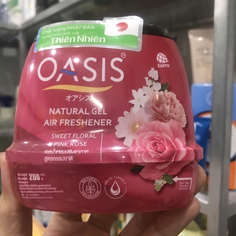 Sáp thơm Oasis natural sweet floral &amp; pink rose 200g