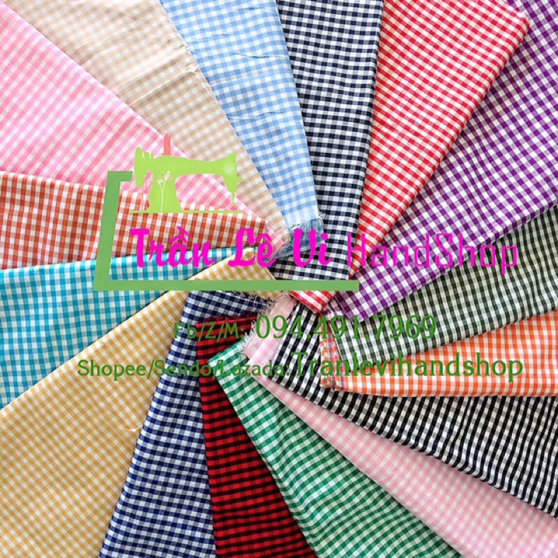 V500🌈VẢI MAY DIY, HANDMADE, OUFIT DOLL, QUILTING, SCRUNCHIES