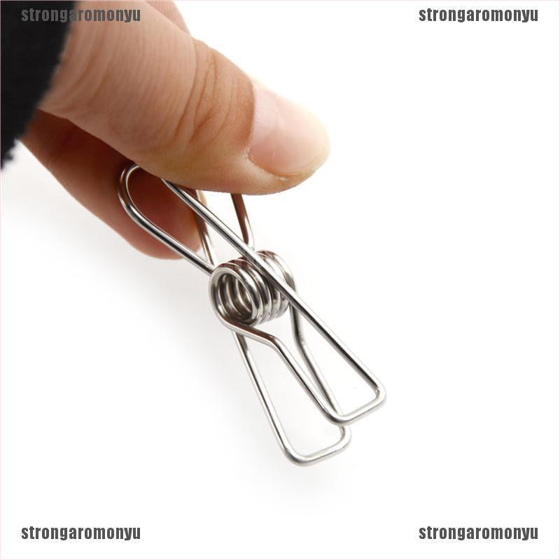 Set 10 Kẹp Phơi Quần Áo Bằng Thép Không Gỉ