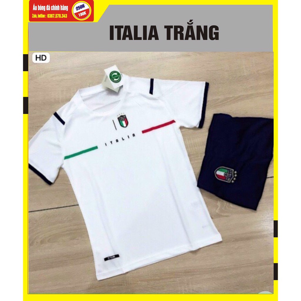 Áo bóng đá Ý Italy trắng 2021 trắng sân khách Thái cao cấp