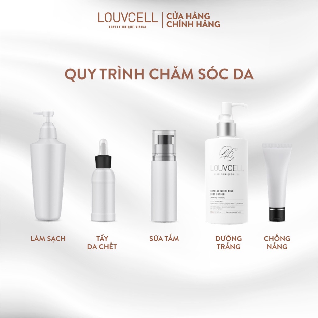 Kem dưỡng trắng body cấp ẩm Louv Cell Crystal Whitening Body Lotion 300 ml